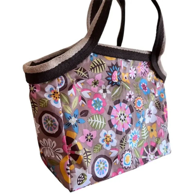 Cartera floral multicolor con asas - 2