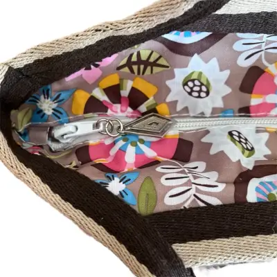 Cartera floral multicolor con asas - miniatura 5
