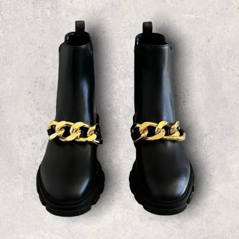 Botines negros con cadena dorada Michael Kors - 1