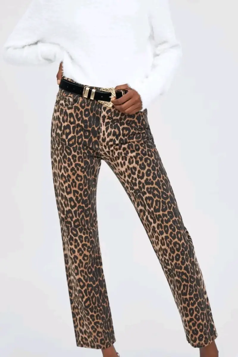 Pantalón Zara Animal Printt para mujer Talla 38 - 1