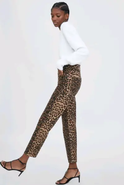 Pantalón Zara Animal Printt para mujer Talla 38 - miniatura 2