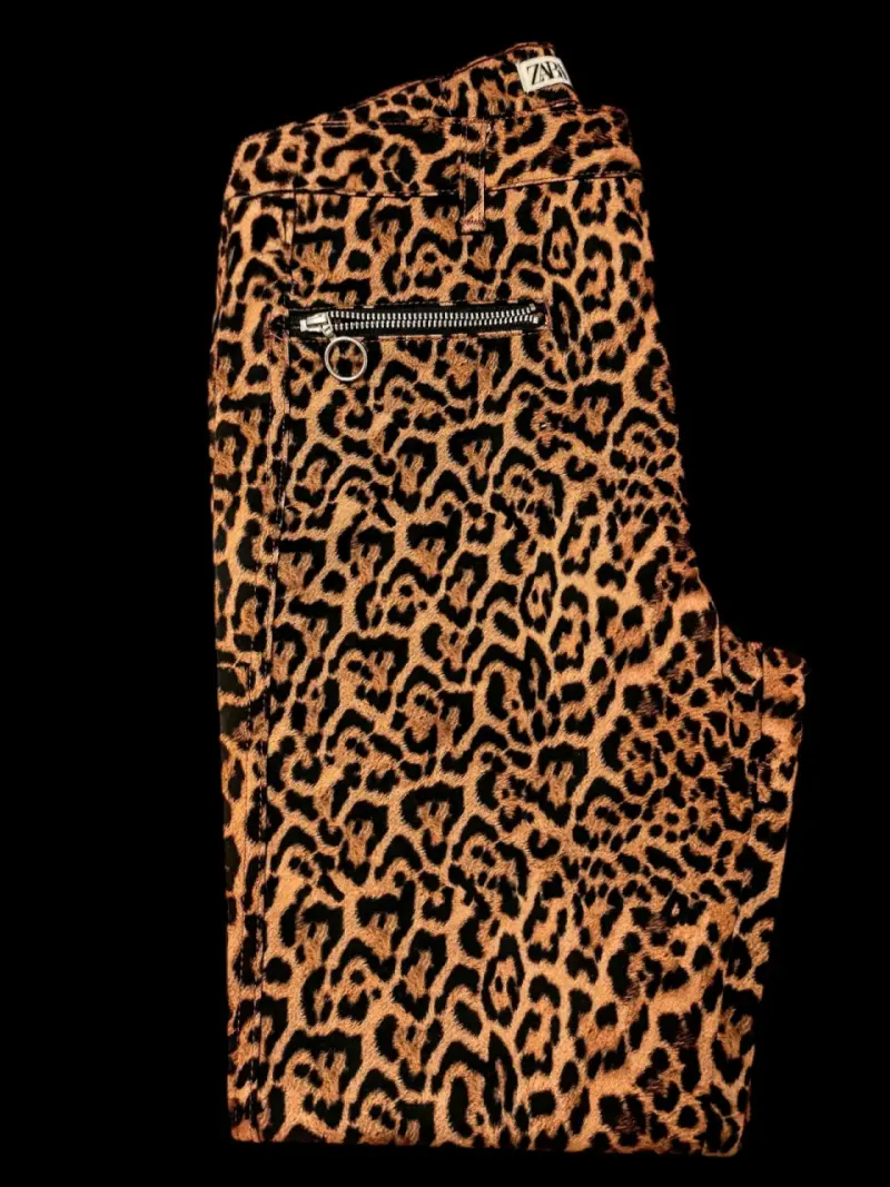 Pantalón Zara Animal Printt para mujer Talla 38 - 6