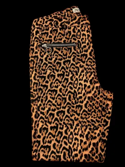 Pantalón Zara Animal Printt para mujer Talla 38 - miniatura 6