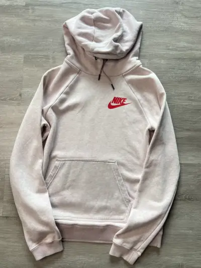 Polerón Nike con capucha beige unisex - miniatura 1