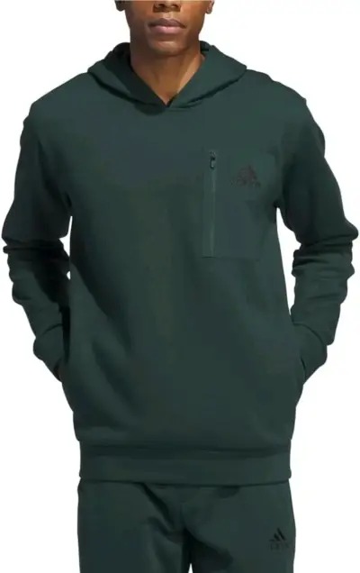 Polerón con capucha Adidas Verde Oscuro Talla L - miniatura 2