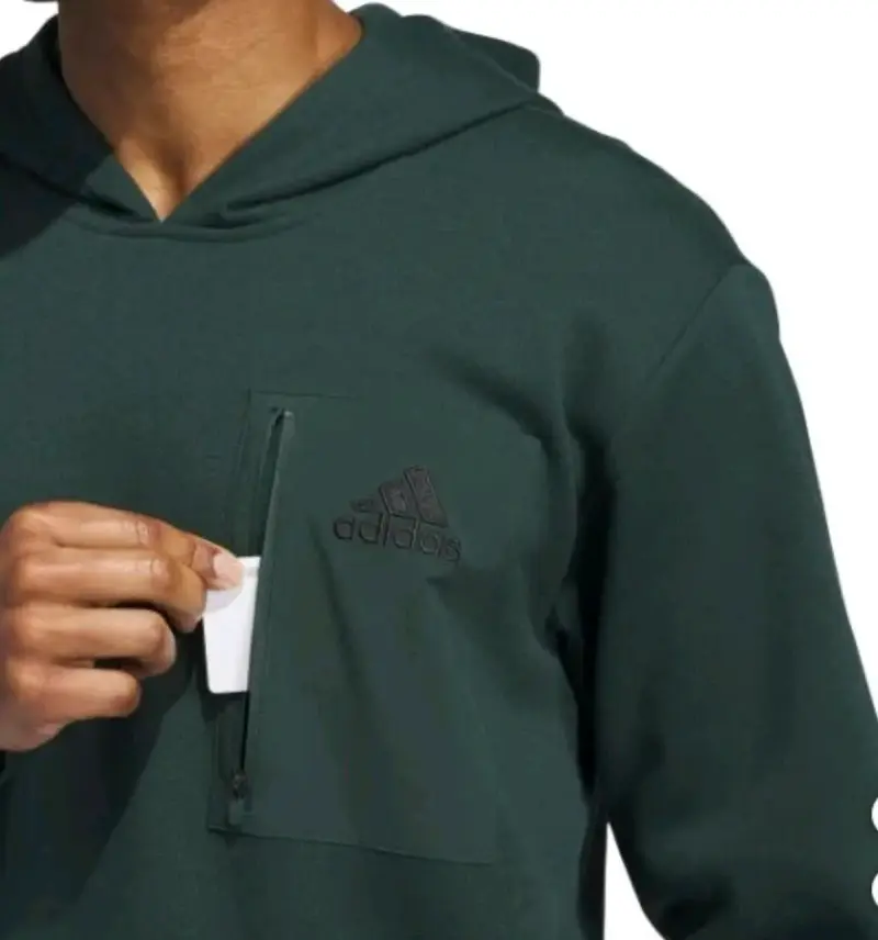 Polerón con capucha Adidas Verde Oscuro Talla L - 3