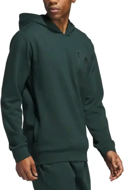 Polerón con capucha Adidas Verde Oscuro Talla L - miniatura 4