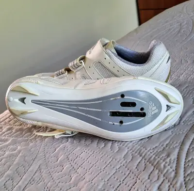 Zapatillas de ciclismo Adidas blancas - miniatura 2