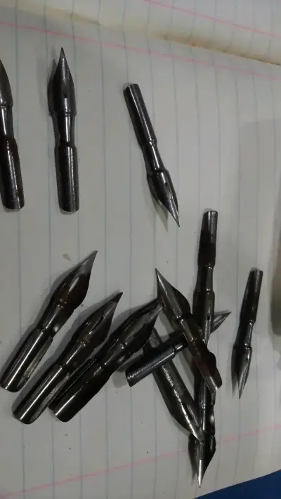 puntas de acero plumas vintage Hinks Wells - miniatura 2