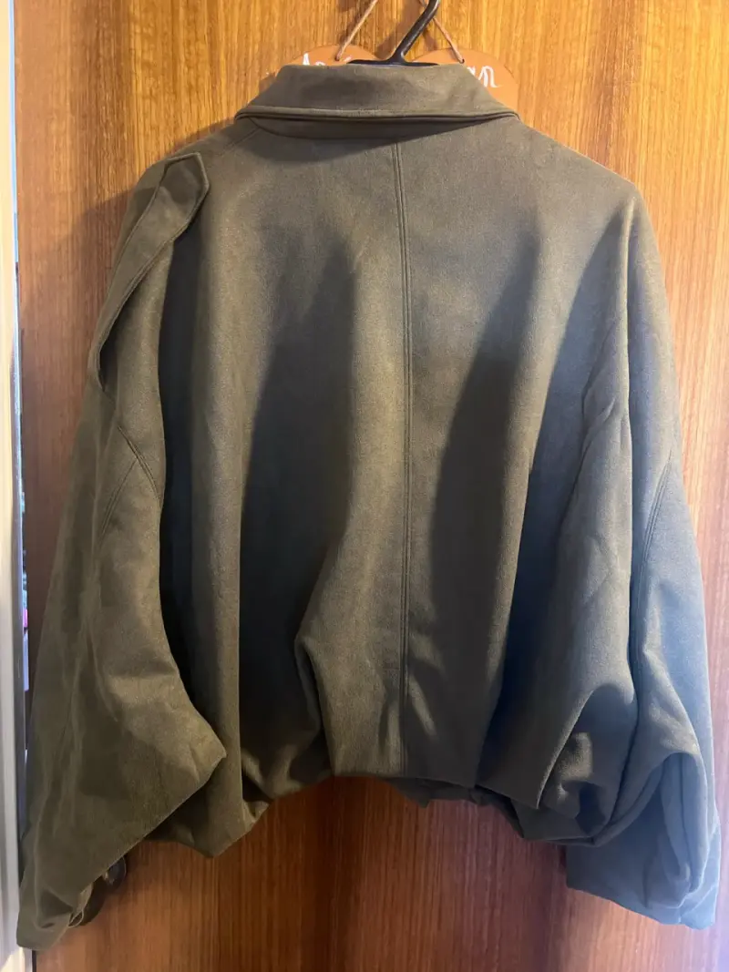 Chaqueta de gamuza verde oliva - 3