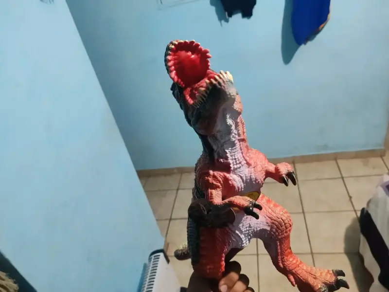 Figura de dinosaurio pterodáctilo naranja - 4