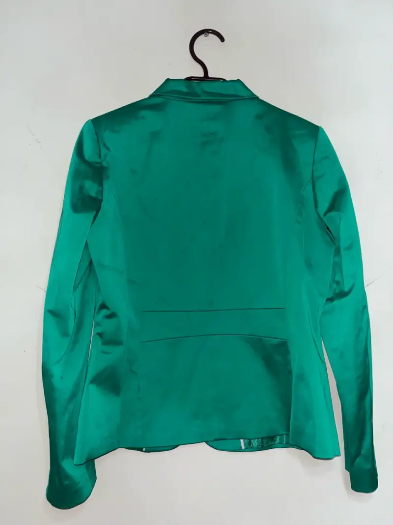 Blazer verde esmeralda elegante para mujer - 2