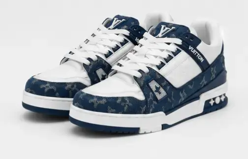 Zapatillas Louis Vuitton azul y blanco - 2