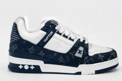 Zapatillas Louis Vuitton azul y blanco - miniatura 4