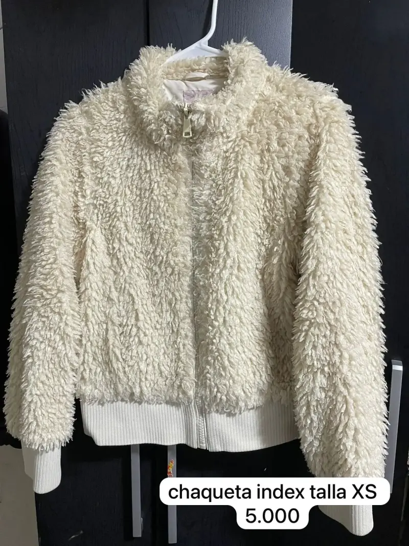 Chaqueta de peluche blanca Index XS