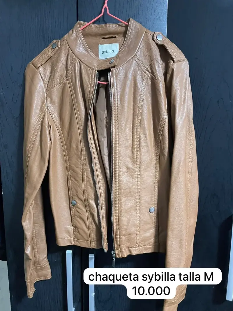 Chaqueta de cuero Sybilla marrón talla M