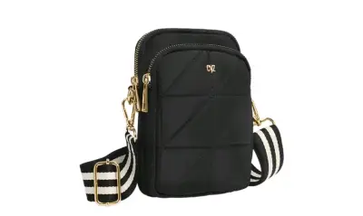 Bolso bandolera negro con correa ajustable - miniatura 1