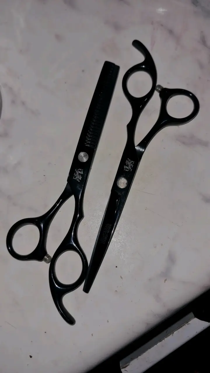 Tijeras de peluquería profesionales negras