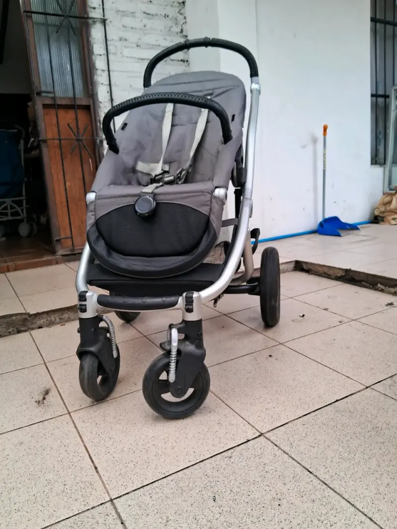 Silla mecedora para bebé gris - 4