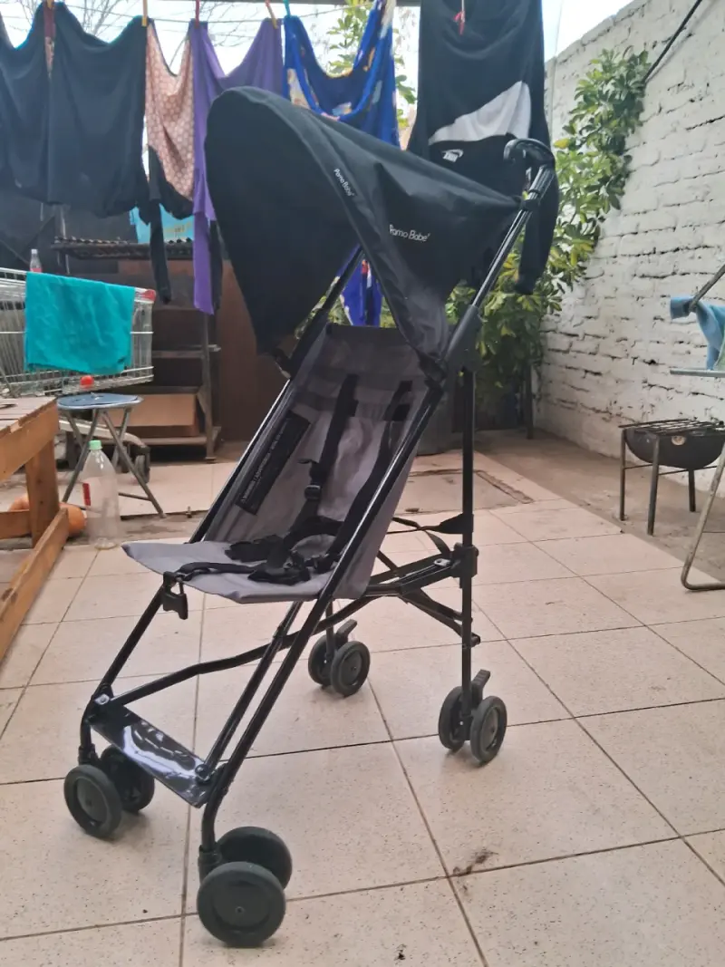 Silla mecedora para bebé gris - 6