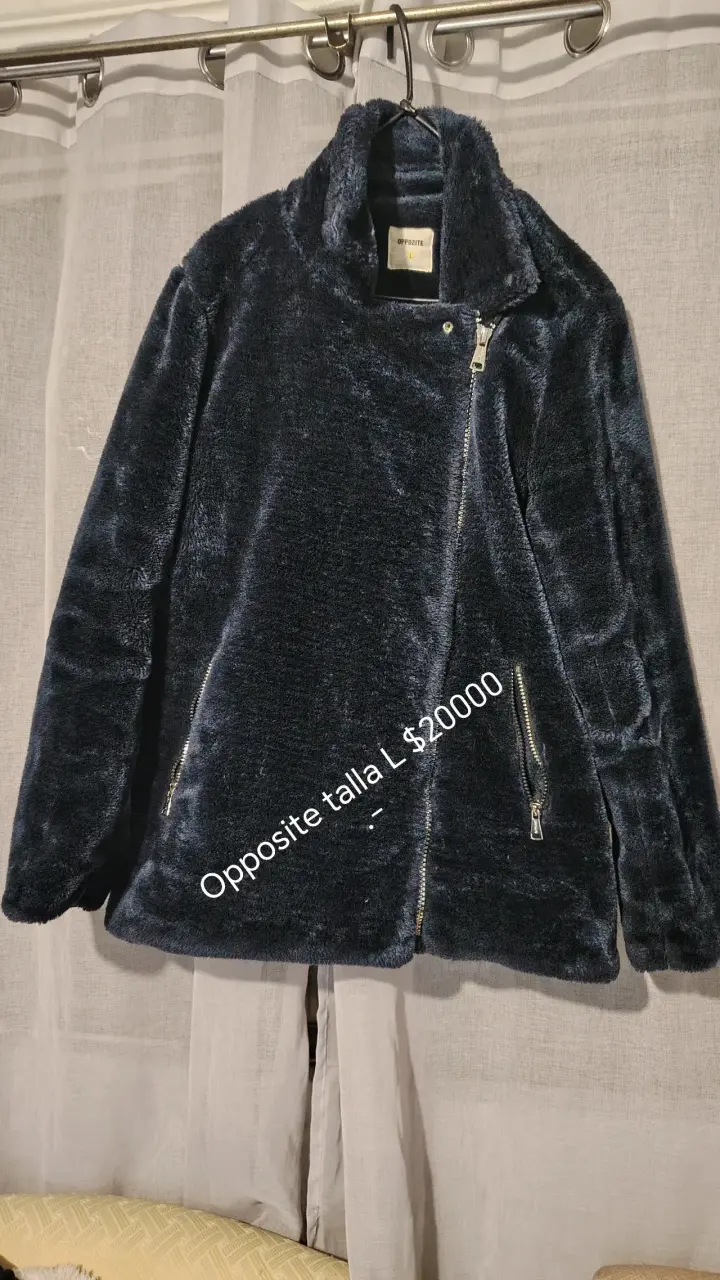 Chaqueta de peluche Opposite azul talla L
