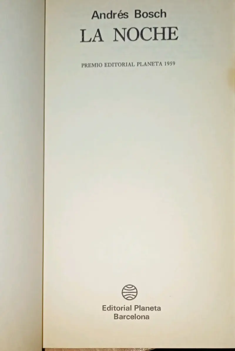 Libro 'La Noche' de Andrés Bosch - 3