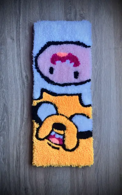 Alfombra tufting Finn y jake Hora de aventura - miniatura 1