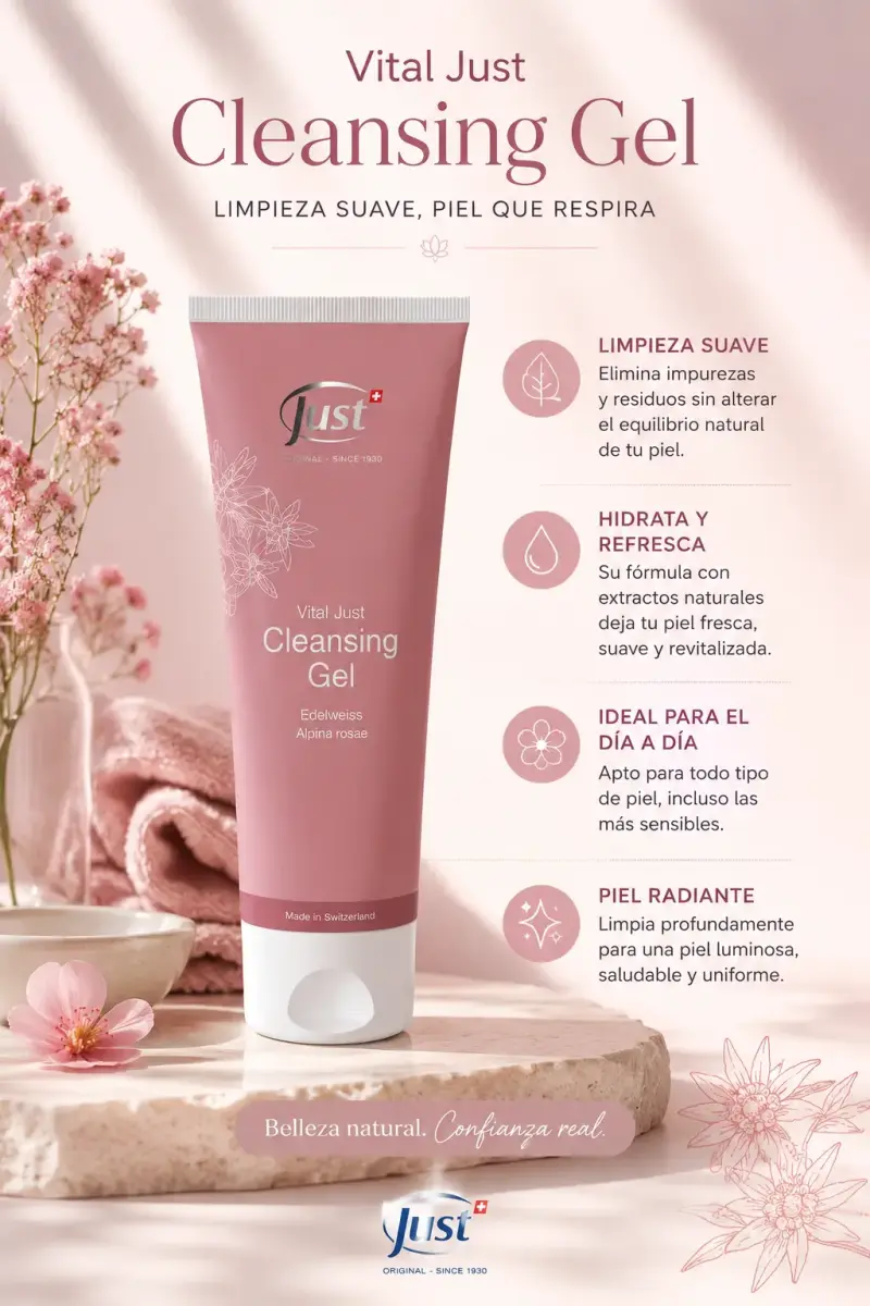 Gel limpiador Vital Just para piel radiante