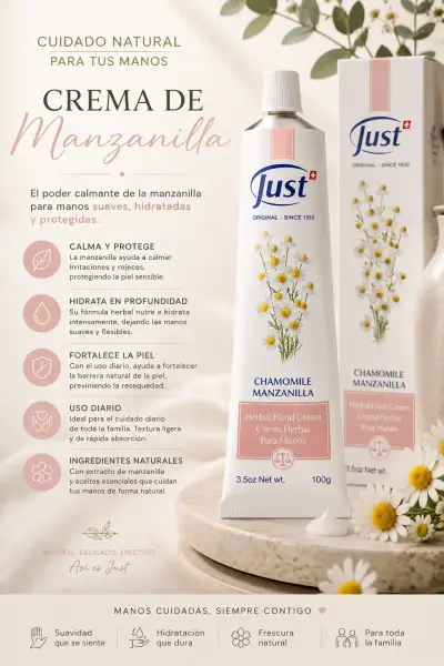 Crema de manos de manzanilla Just 25 grs - miniatura 1