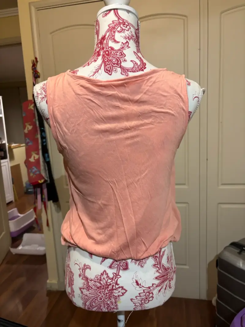 Blusa sin mangas color durazno - 2