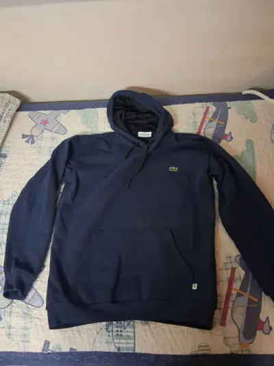Polerón con capucha azul Lacoste - miniatura 1