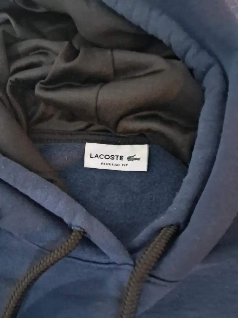Polerón con capucha azul Lacoste - 2
