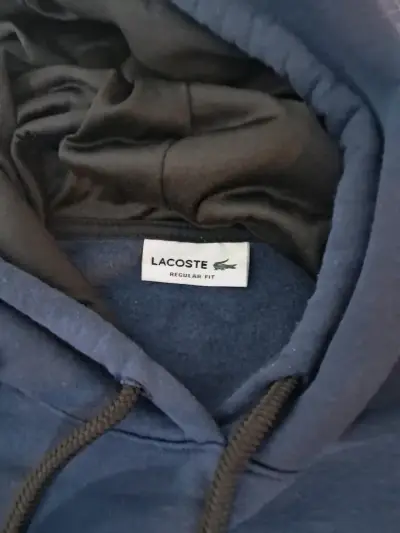 Polerón con capucha azul Lacoste - miniatura 2