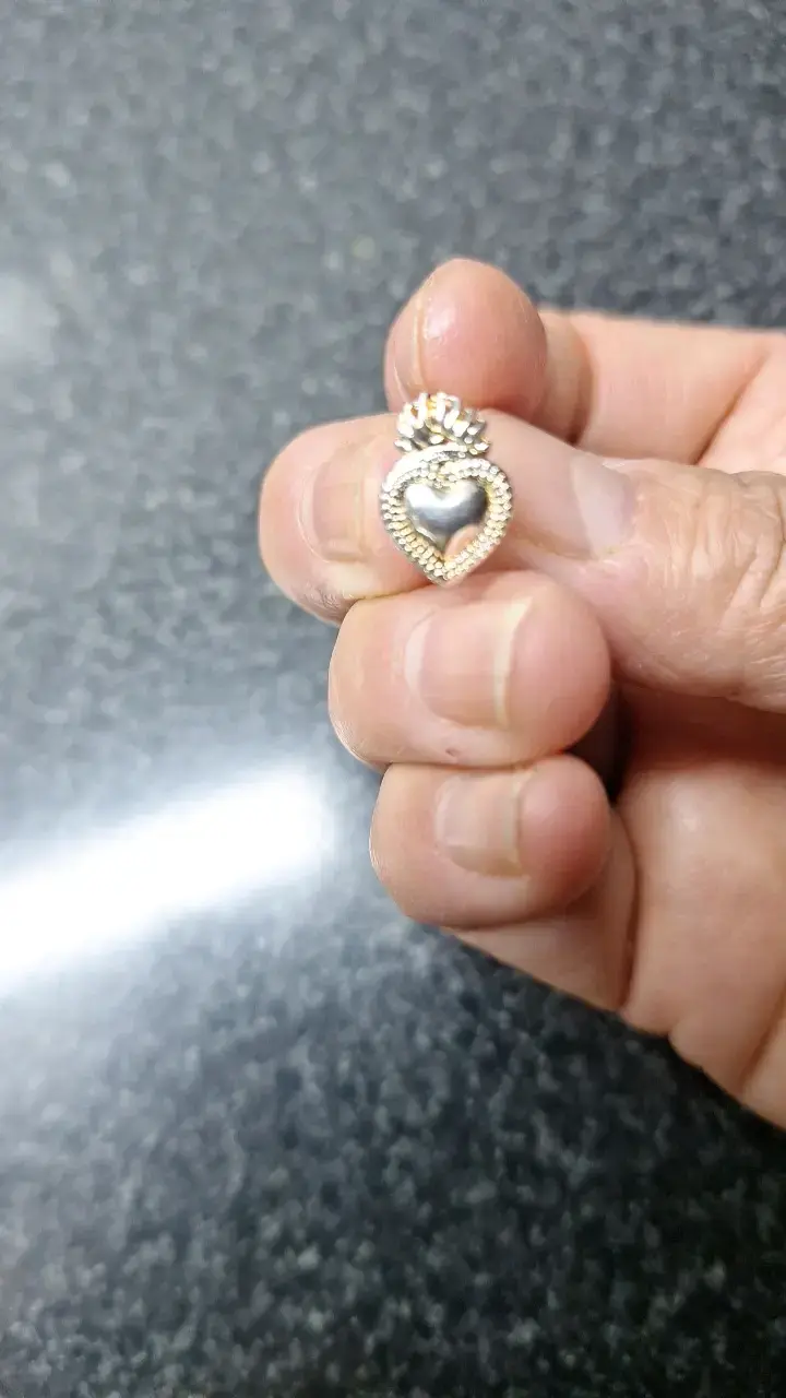 Aros corazón Bendito Amor de plata - 2
