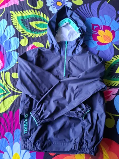 Cortaviento Tribord azul con capucha - miniatura 2