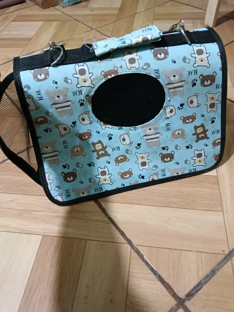 Transportadora de mascotas con diseño de ositos