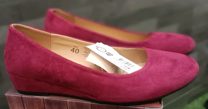 Zapatos planos burdeos talla 40 - 1