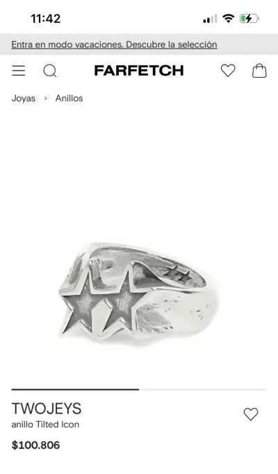 Anillo de plata con estrellas Twojeys - miniatura 1