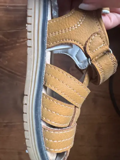 Sandalias 23 de cuero para niños color marrón - miniatura 2