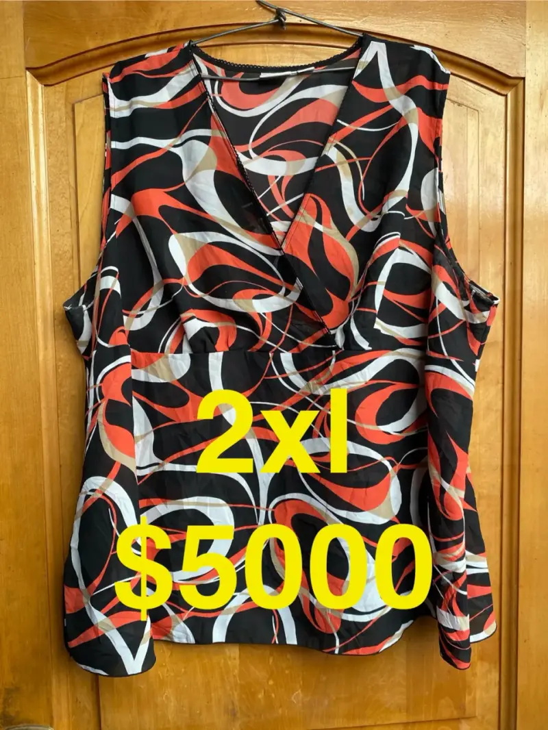 Blusa estampada tropical talla 2XL - 5
