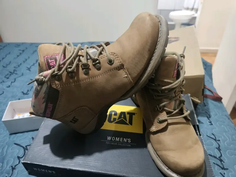 Botas Caterpillar mujer cuero marrón - 1