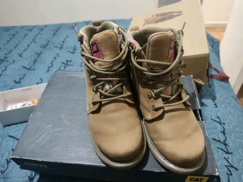 Botas Caterpillar mujer cuero marrón - 2