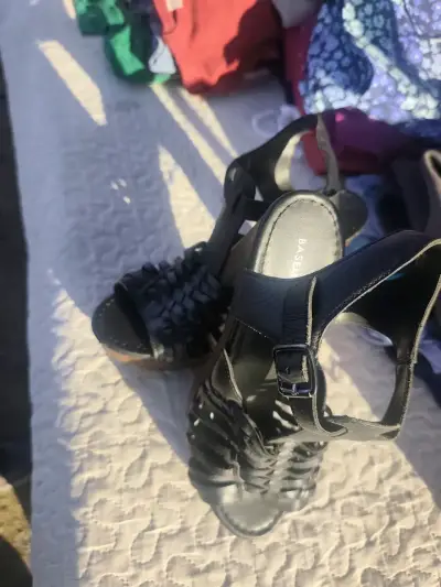 Sandalias negras de cuero talla 40 - miniatura 4