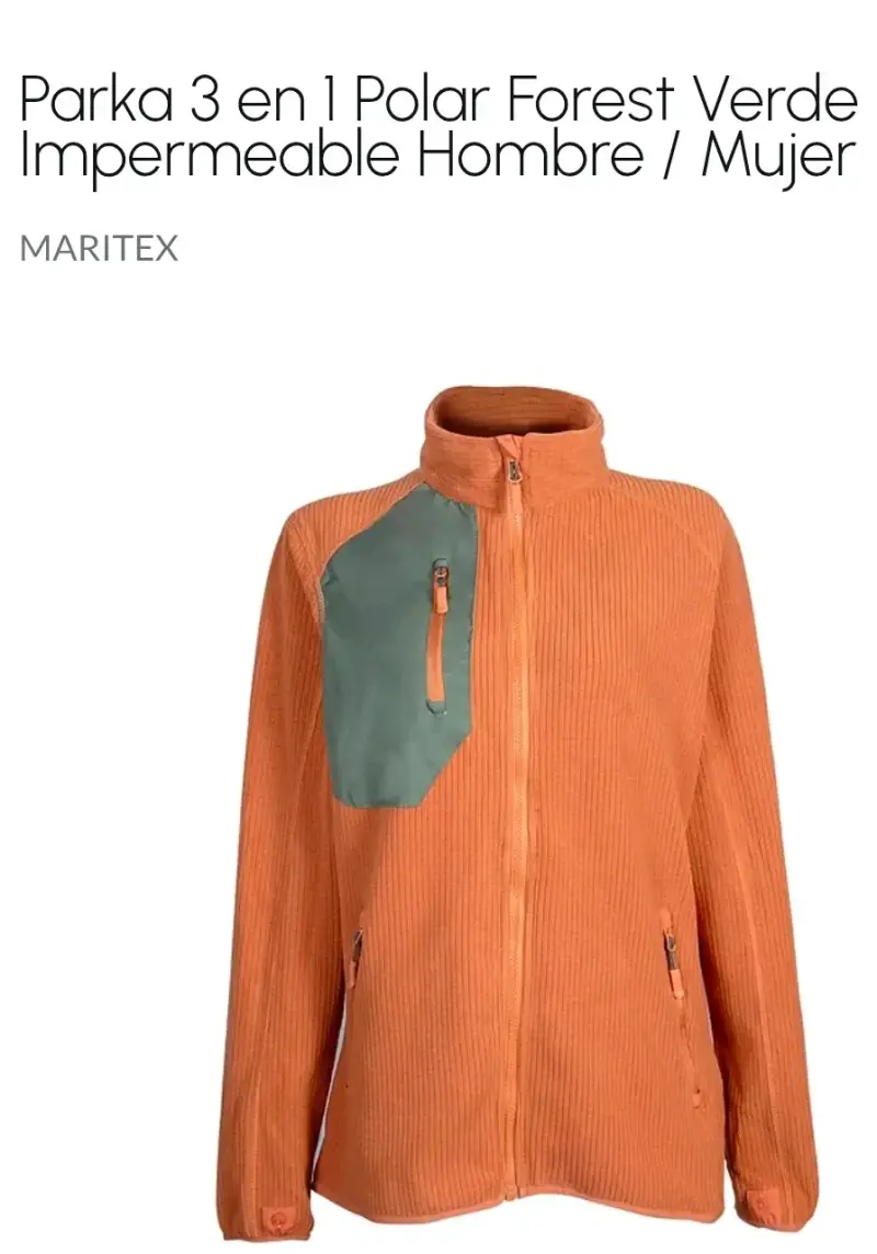 Parka 3 en 1 Maritex Verde Impermeable - 3