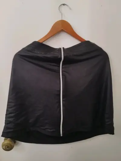 MiniFalda cuerina negra XXL - miniatura 1