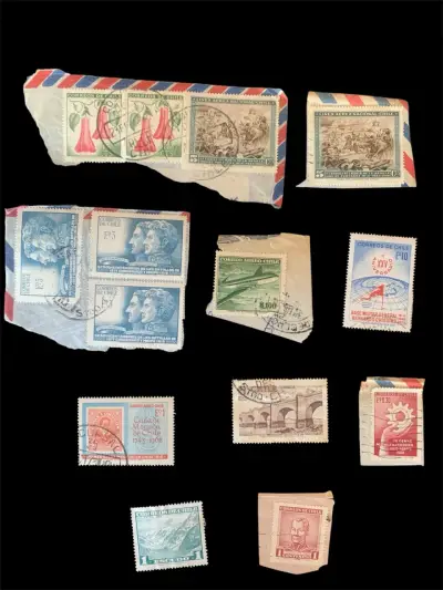 Colección de sellos postales chilenos antiguos - miniatura 1