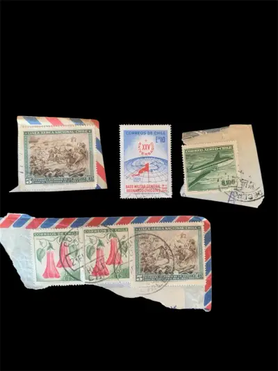 Colección de sellos postales chilenos antiguos - miniatura 2