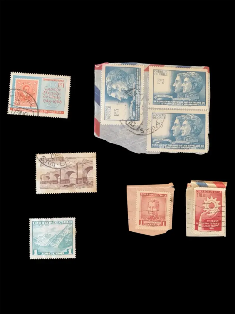 Colección de sellos postales chilenos antiguos - 3
