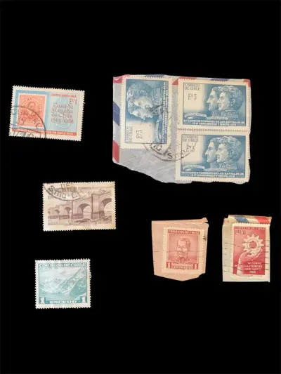 Colección de sellos postales chilenos antiguos - miniatura 3