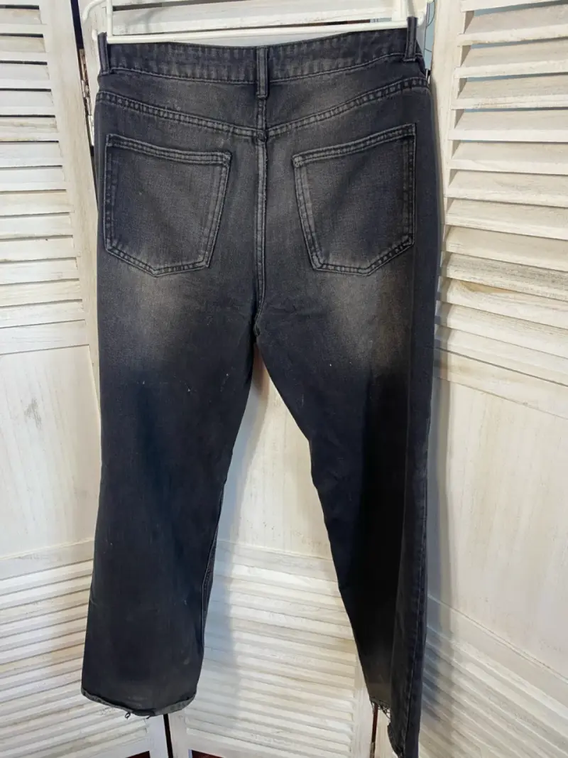 Jeans negros desgastados para hombre - 2